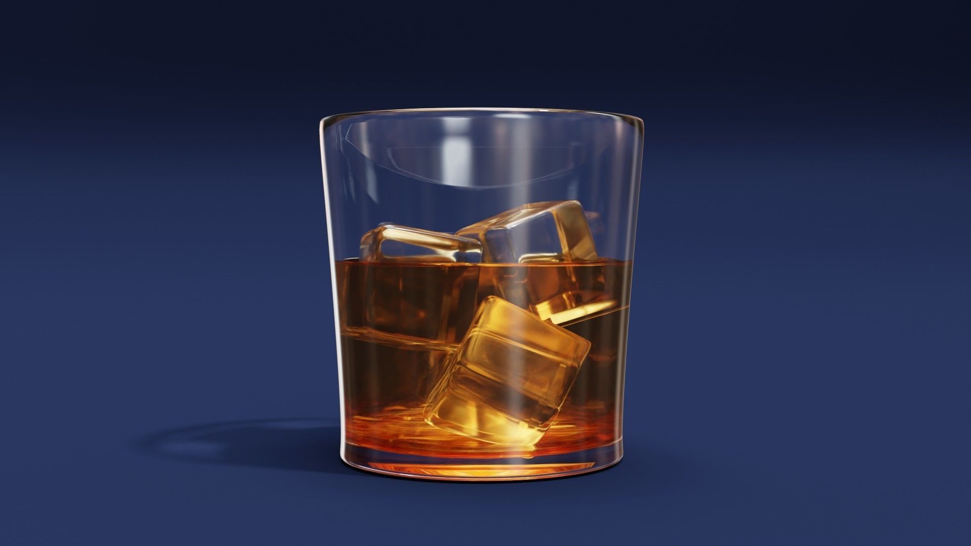 Drink Set - Coke and Whiskey Glasses 3D model_7