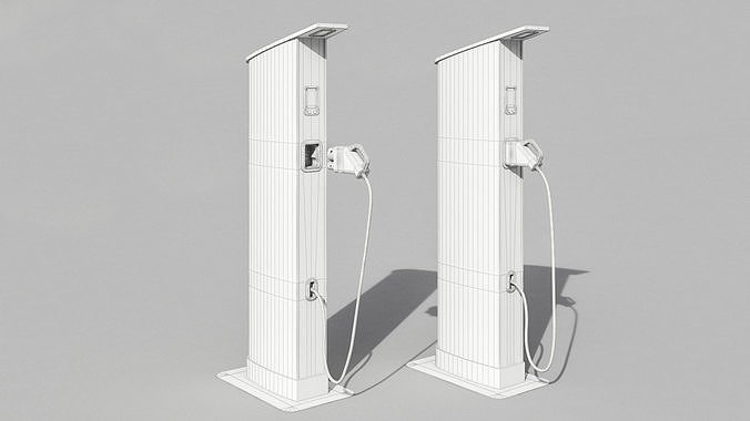 Charging Station point - low poly Low-poly 3D model 2