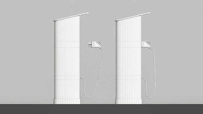 Charging Station point - low poly Low-poly 3D model 6
