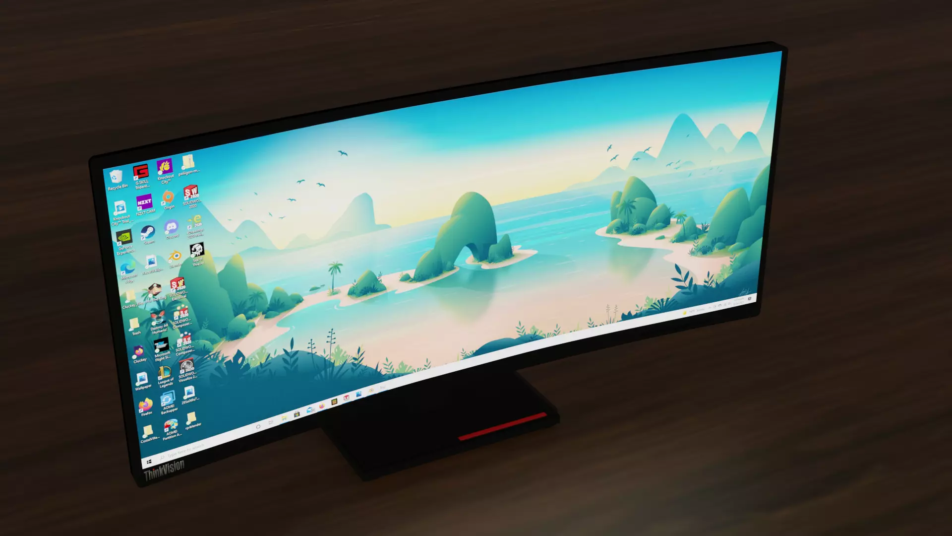 34 Inch Ultrawide Gaming Monitor Free 3D model