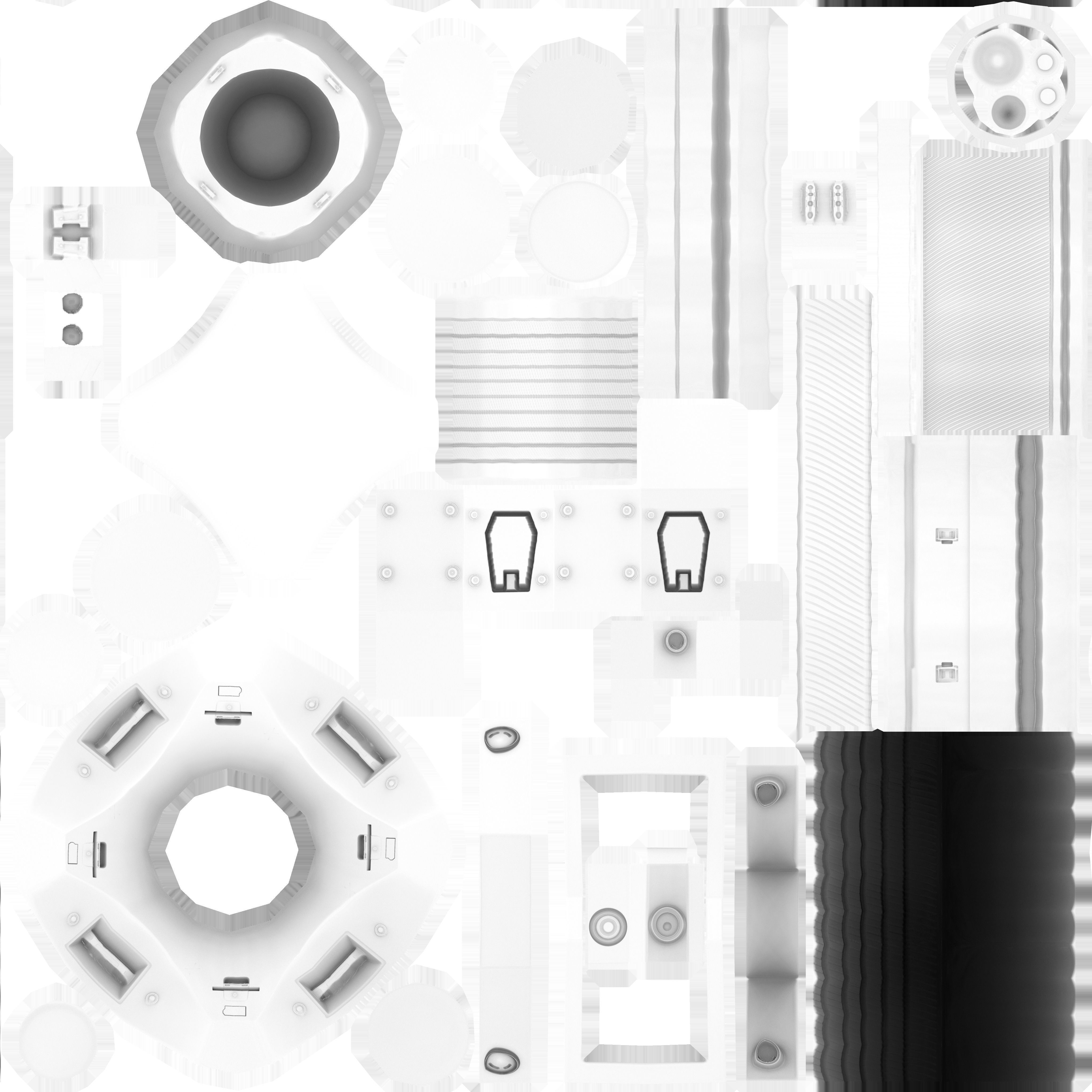 Mini Gun Low-poly 3D model_8