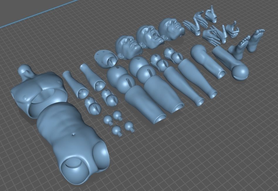 BJD Doll for 3D printing Yonas  3D print model_7