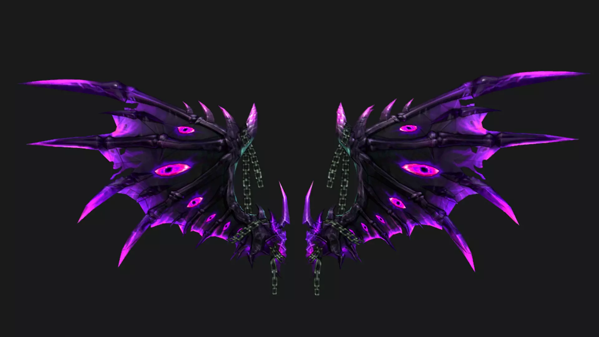 Demon Wing Low-poly 3D model_0