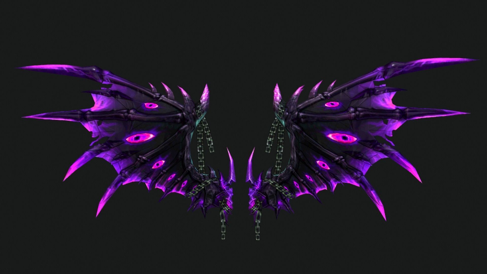 Demon Wing Low-poly 3D model_3