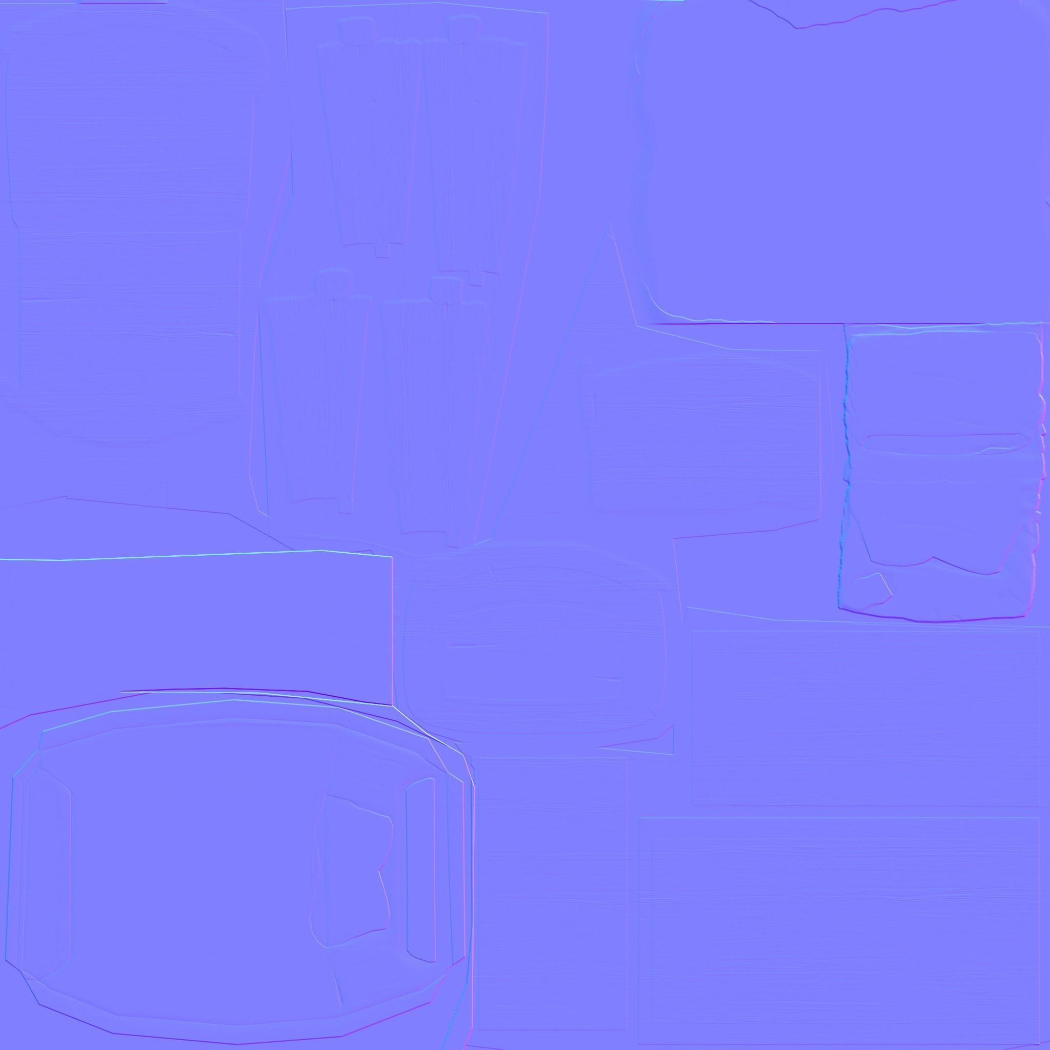 Stylized Single Bed Low-poly 3D model_5