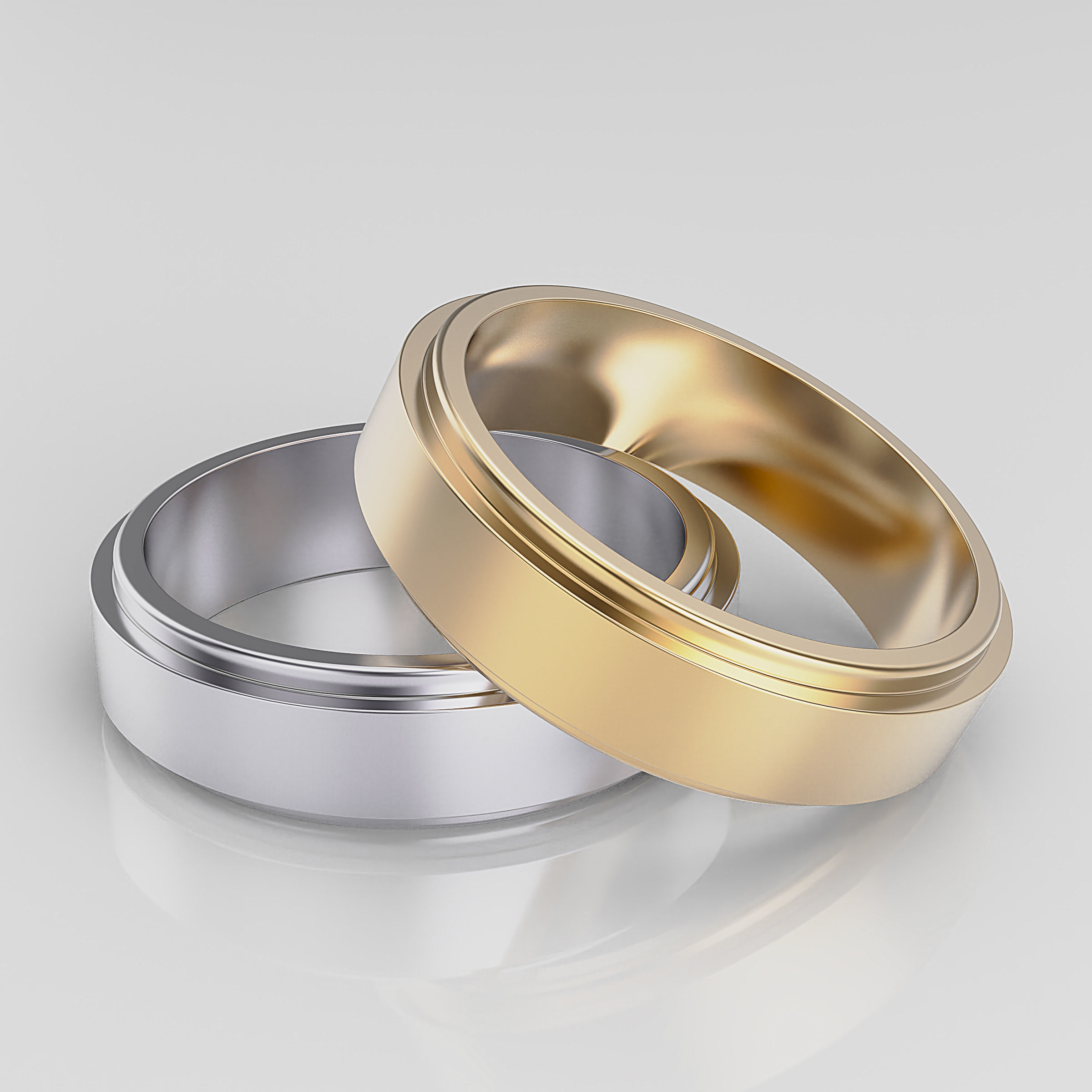 Wedding Band Men 3D print model_13