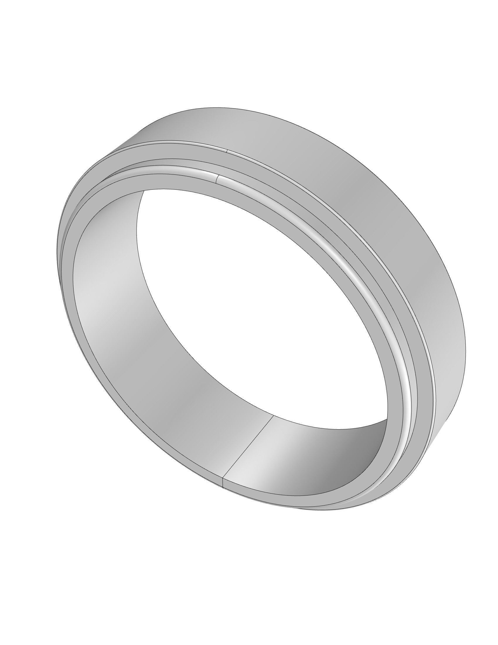 Wedding Band Men 3D print model_2
