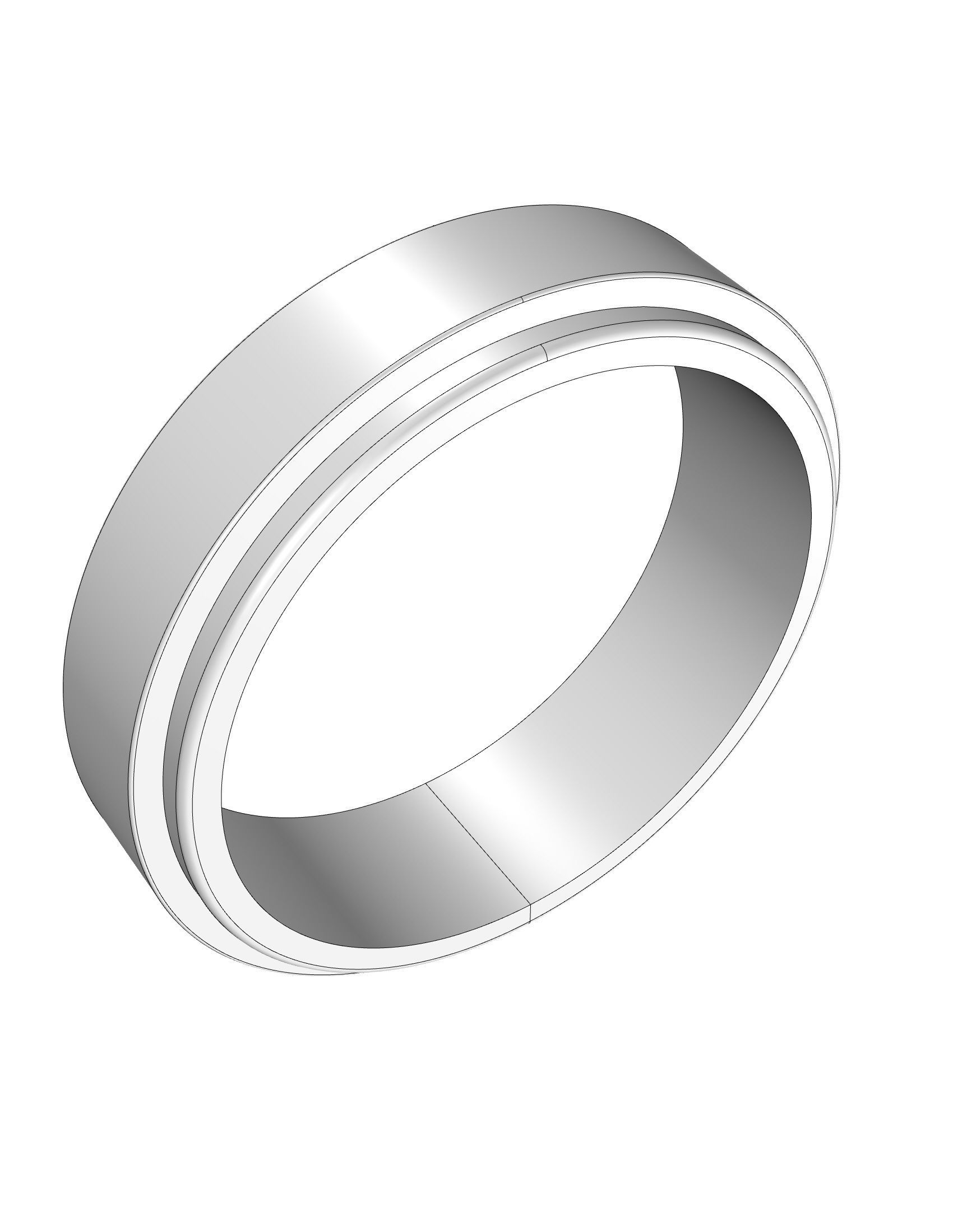 Wedding Band Men 3D print model_3