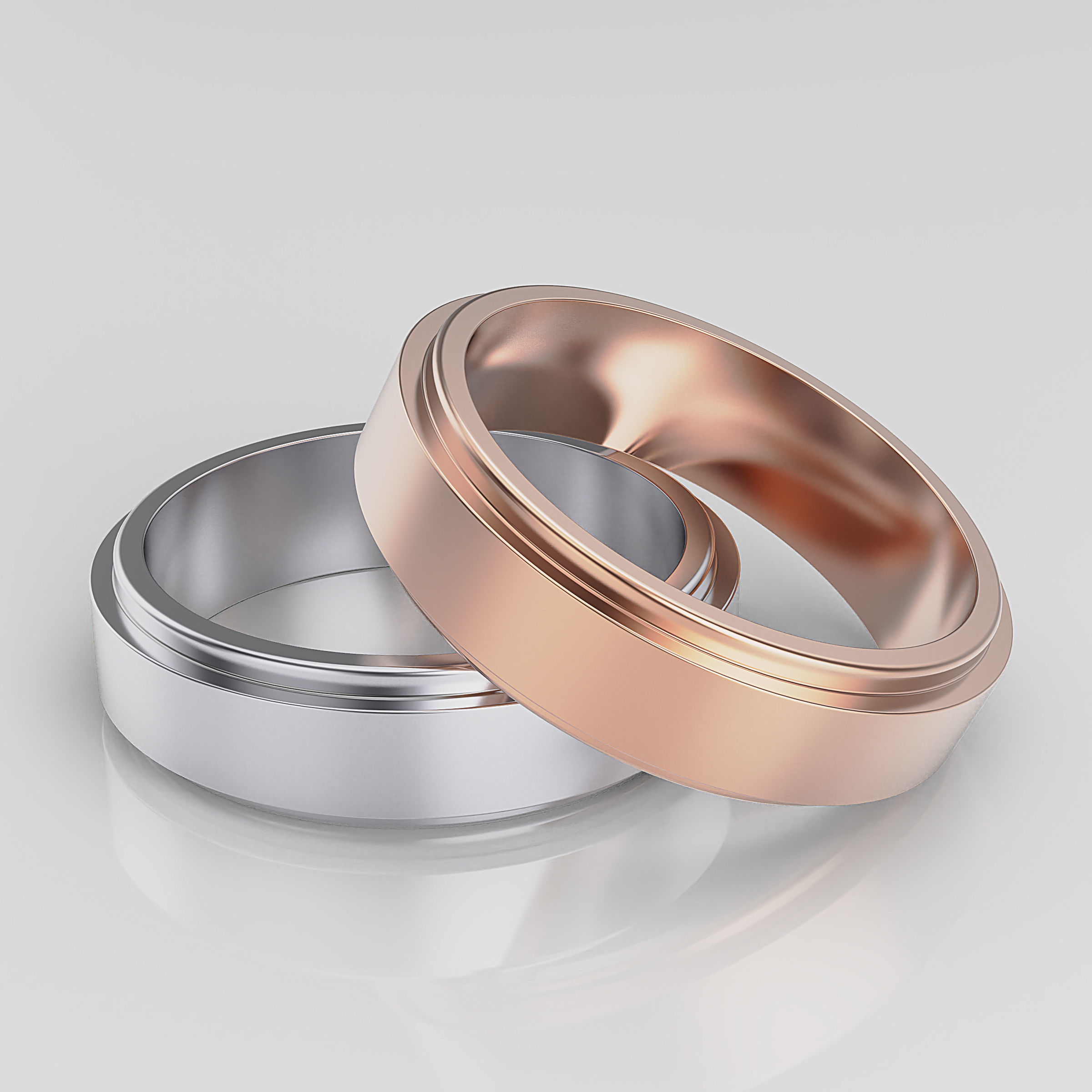 Wedding Band Men 3D print model_9