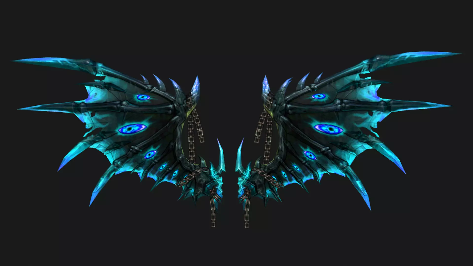 Demon Wing Low-poly 3D model_0