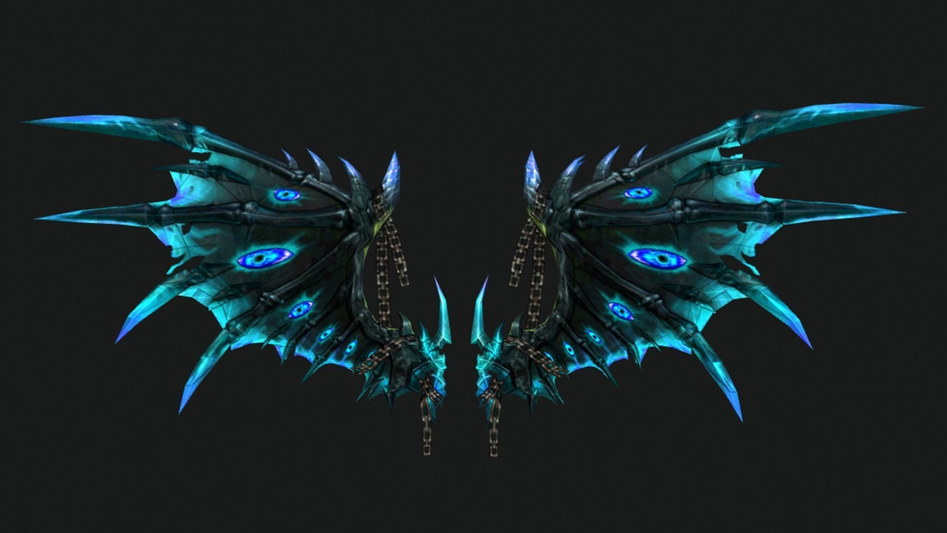 Demon Wing Low-poly 3D model_3