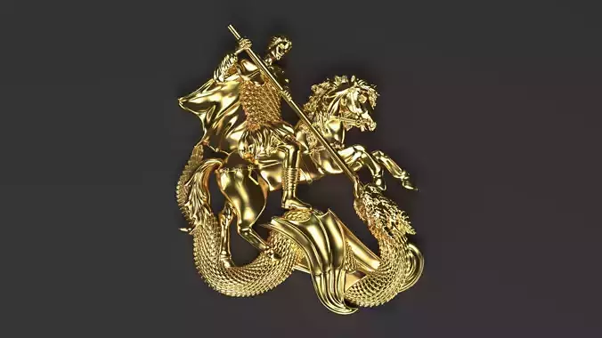 Saint George Victorious Blank pendant Model