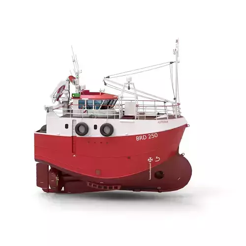 Fishing Trawler RED 3D model