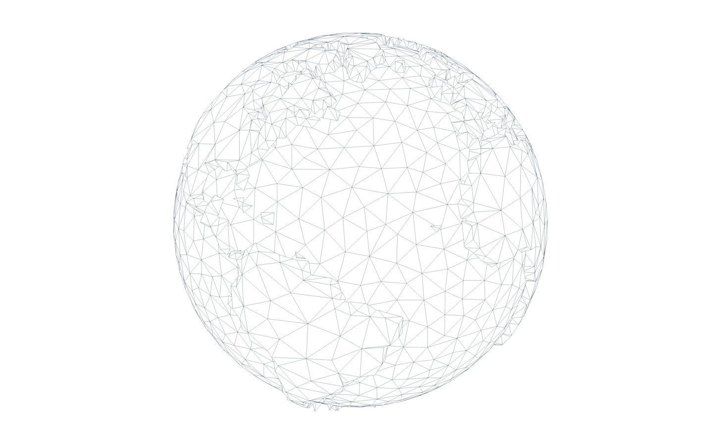 Low Poly Earth Low-poly 3D model_1