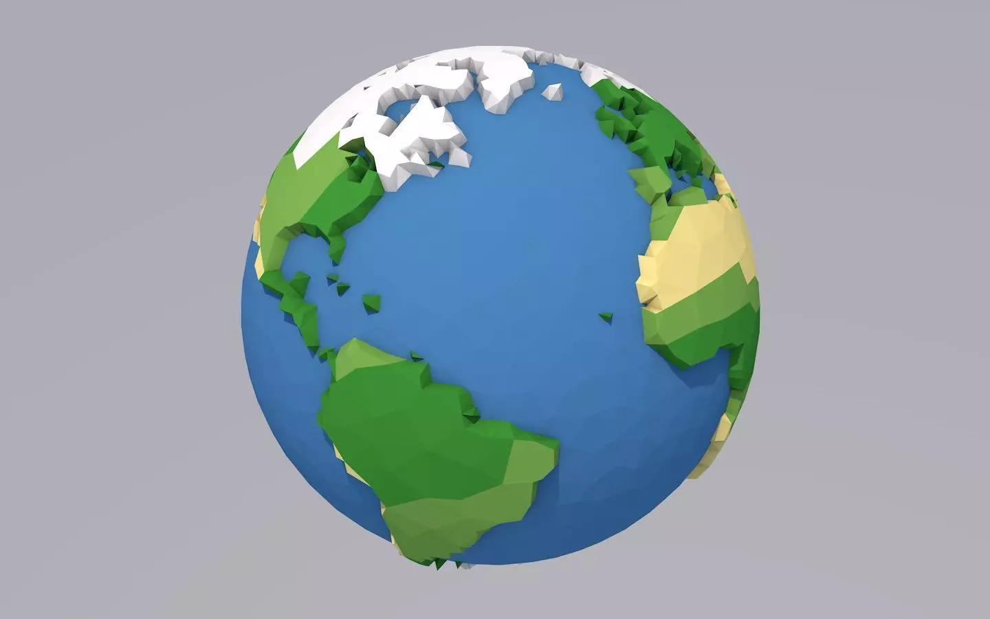 Low Poly Earth Low-poly 3D model_0