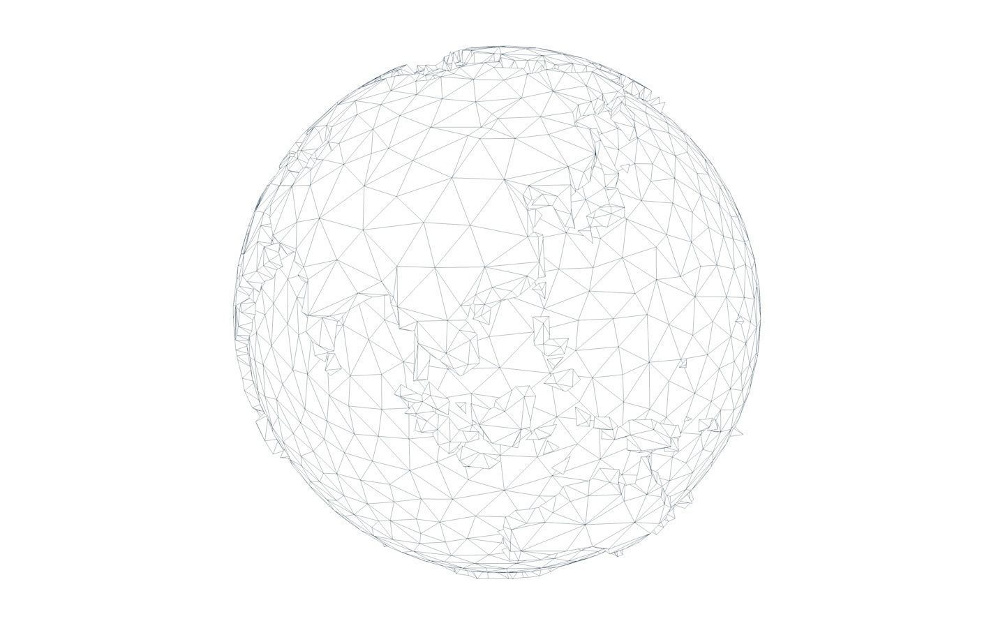 Low Poly Earth Low-poly 3D model_5