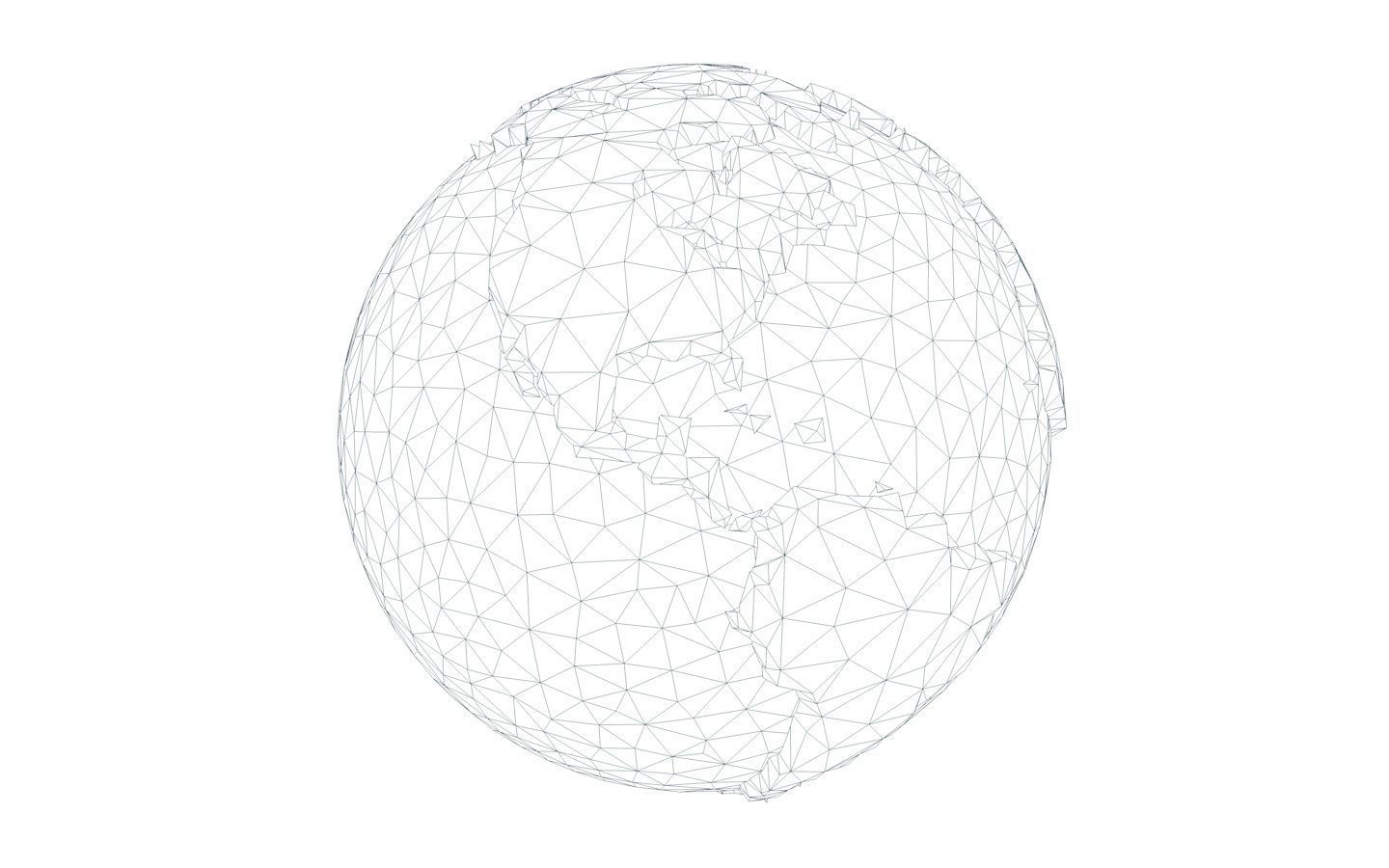 Low Poly Earth Low-poly 3D model_3