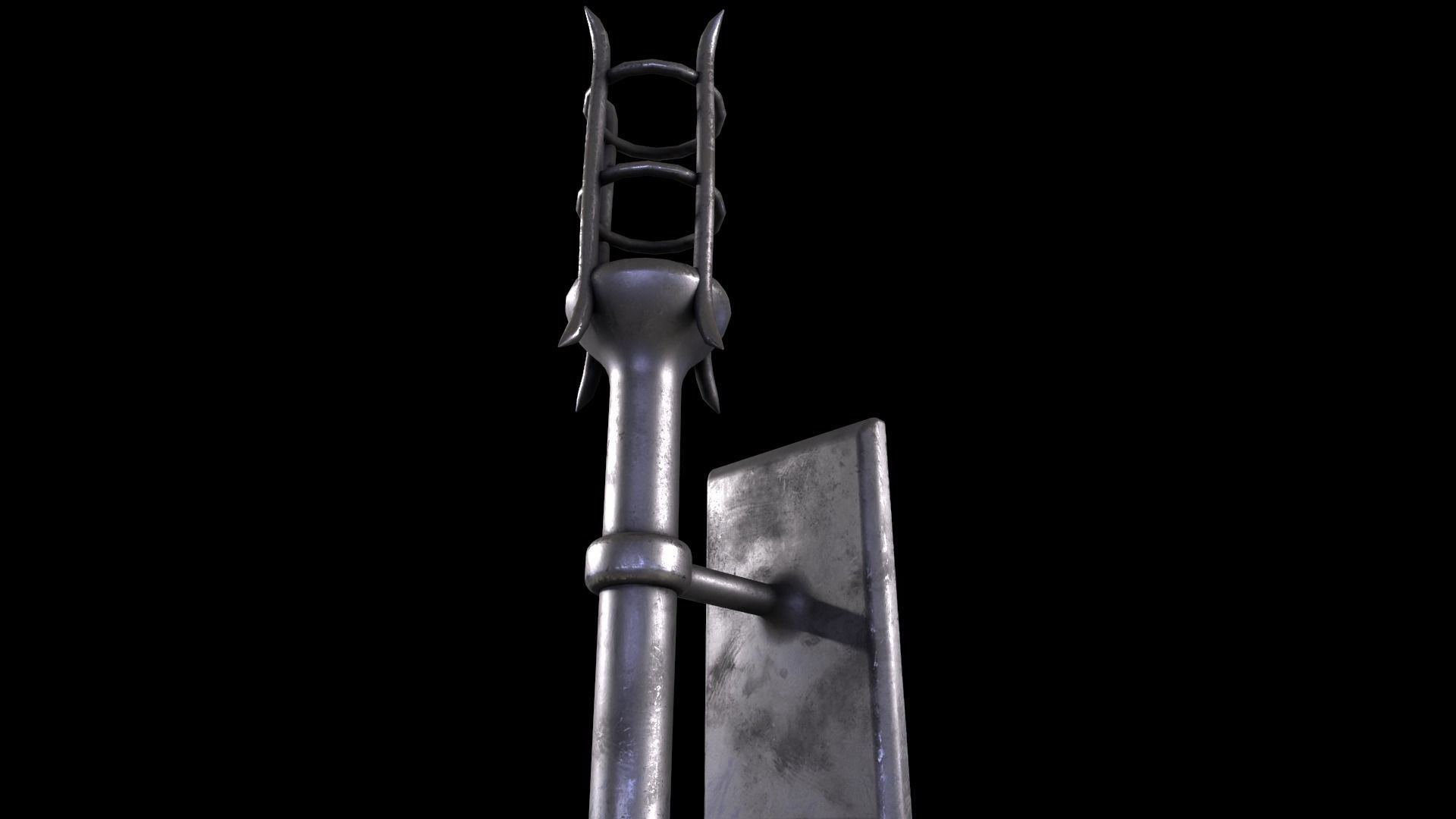 Medieval Torch V1 - 02 Low-poly 3D model_6