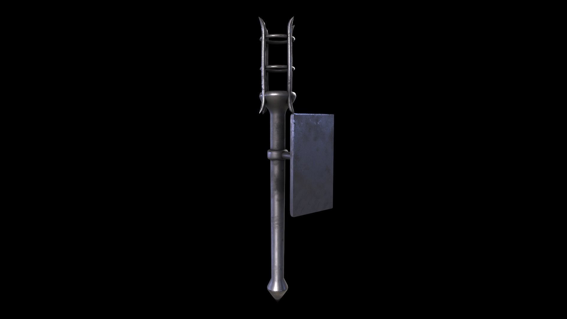 Medieval Torch V1 - 02 Low-poly 3D model_2