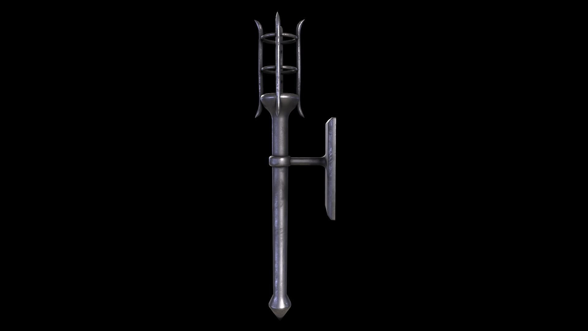 Medieval Torch V1 - 02 Low-poly 3D model_1