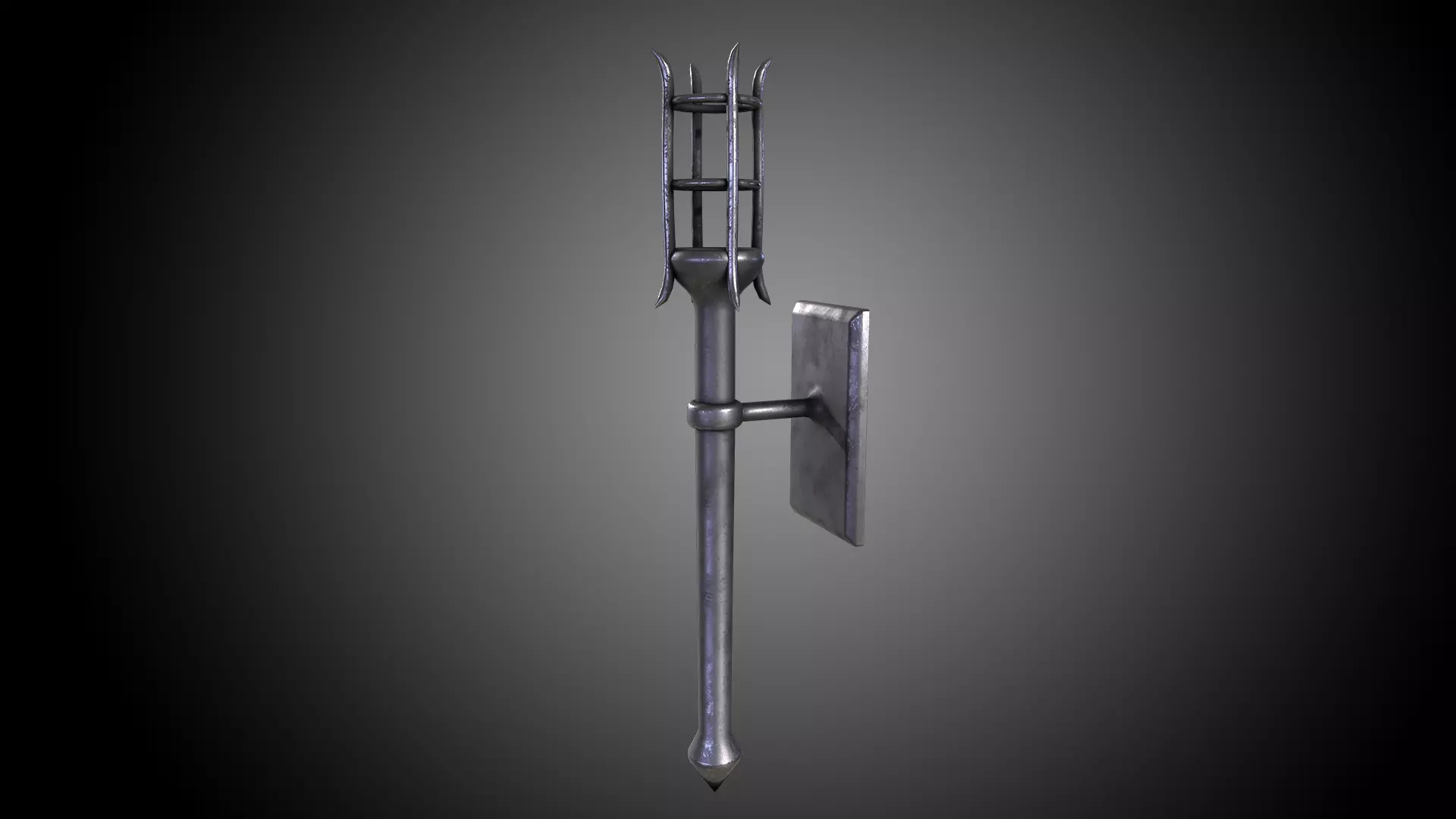 Medieval Torch V1 - 02 Low-poly 3D model_0