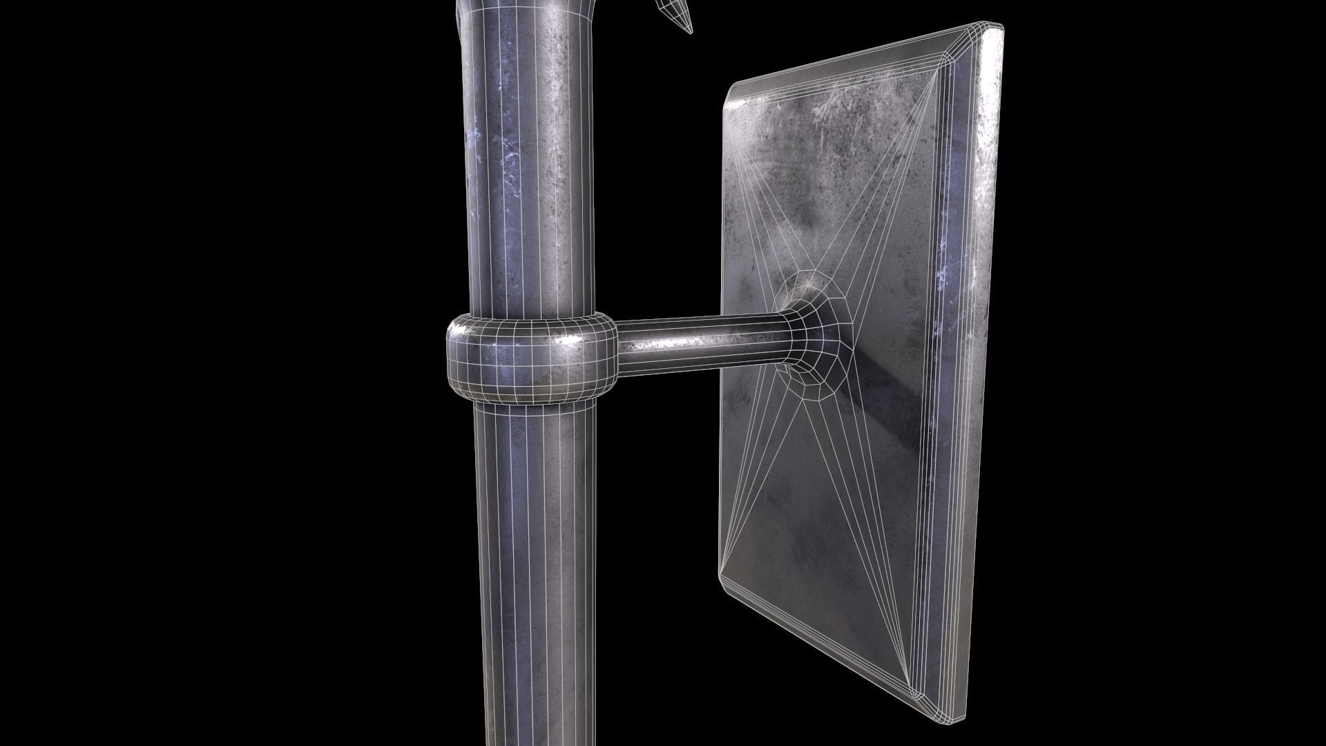 Medieval Torch V1 - 02 Low-poly 3D model_11