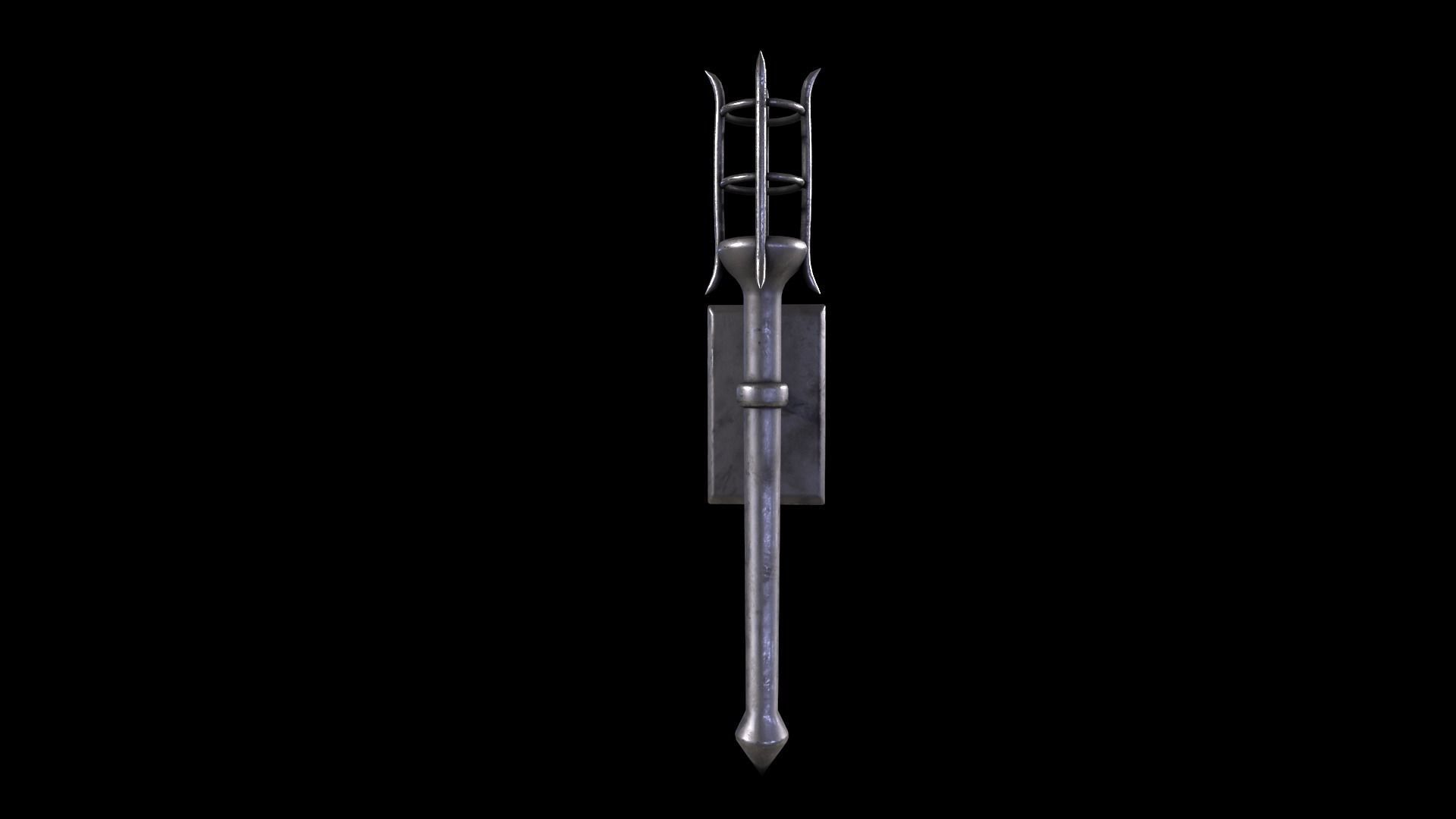 Medieval Torch V1 - 02 Low-poly 3D model_15