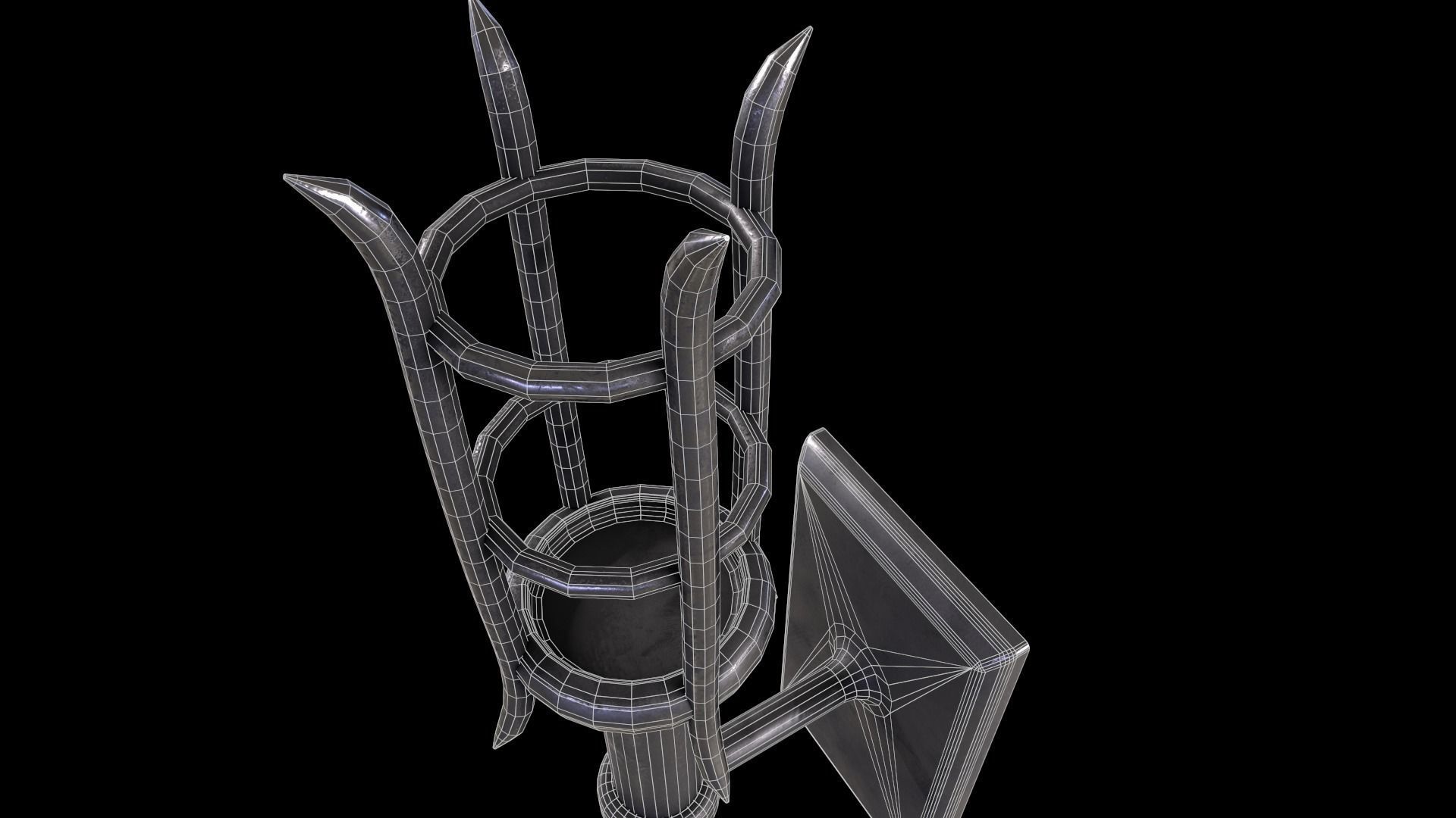 Medieval Torch V1 - 02 Low-poly 3D model_13