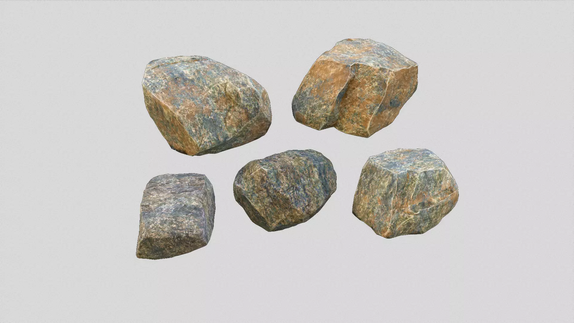 3D model Granite Stones-3D Models PBR Pack VR / AR / low-poly | CGTrader