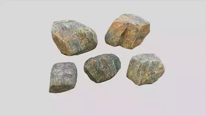  Granite Stones-3D Models PBR Pack