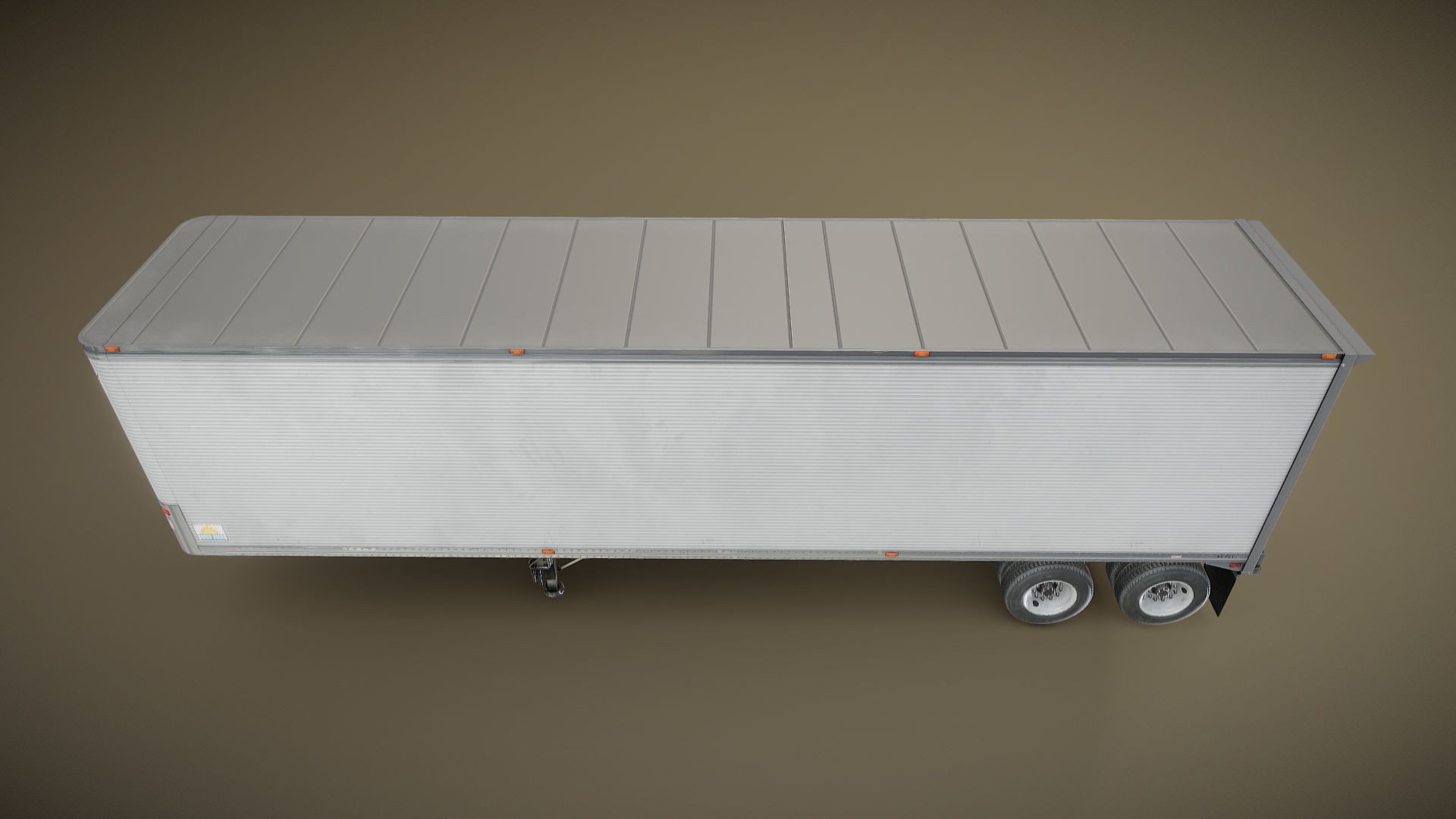 Dry van semi trailer Low-poly 3D model_15