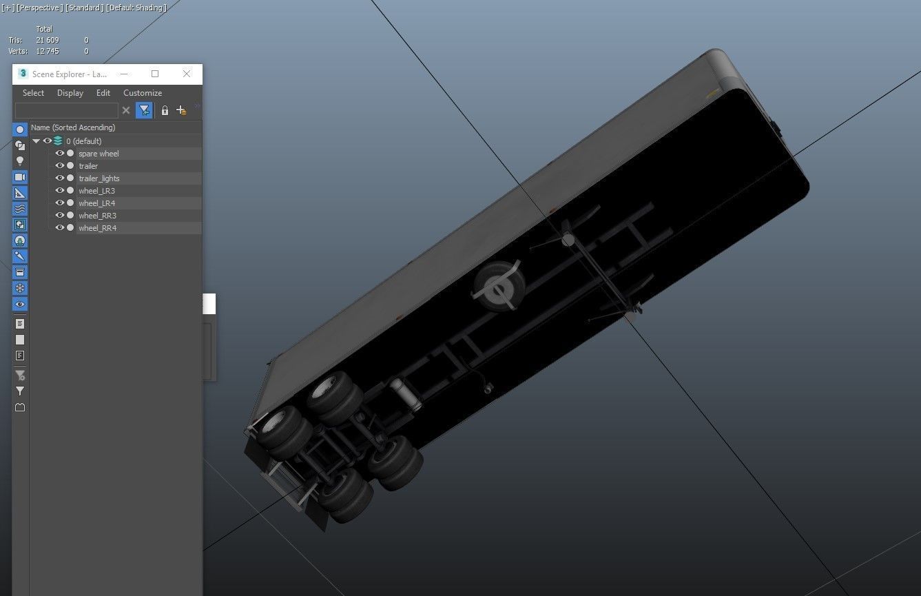 Dry van semi trailer Low-poly 3D model_38