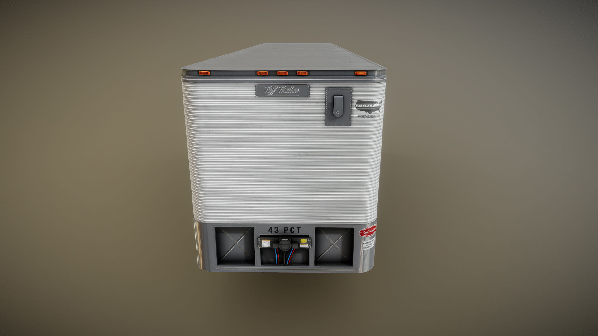 Dry van semi trailer Low-poly 3D model_18