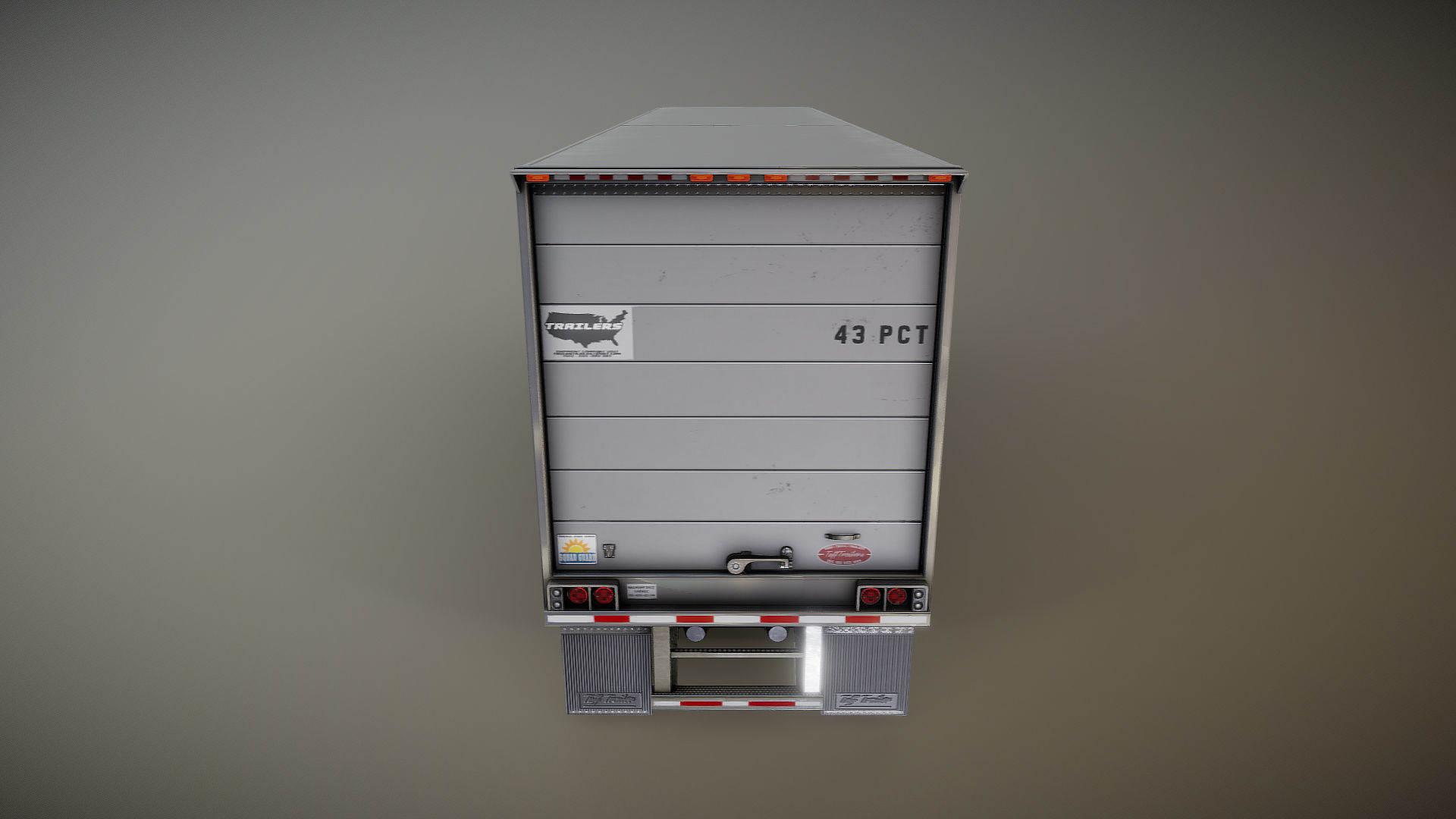 Dry van semi trailer Low-poly 3D model_19