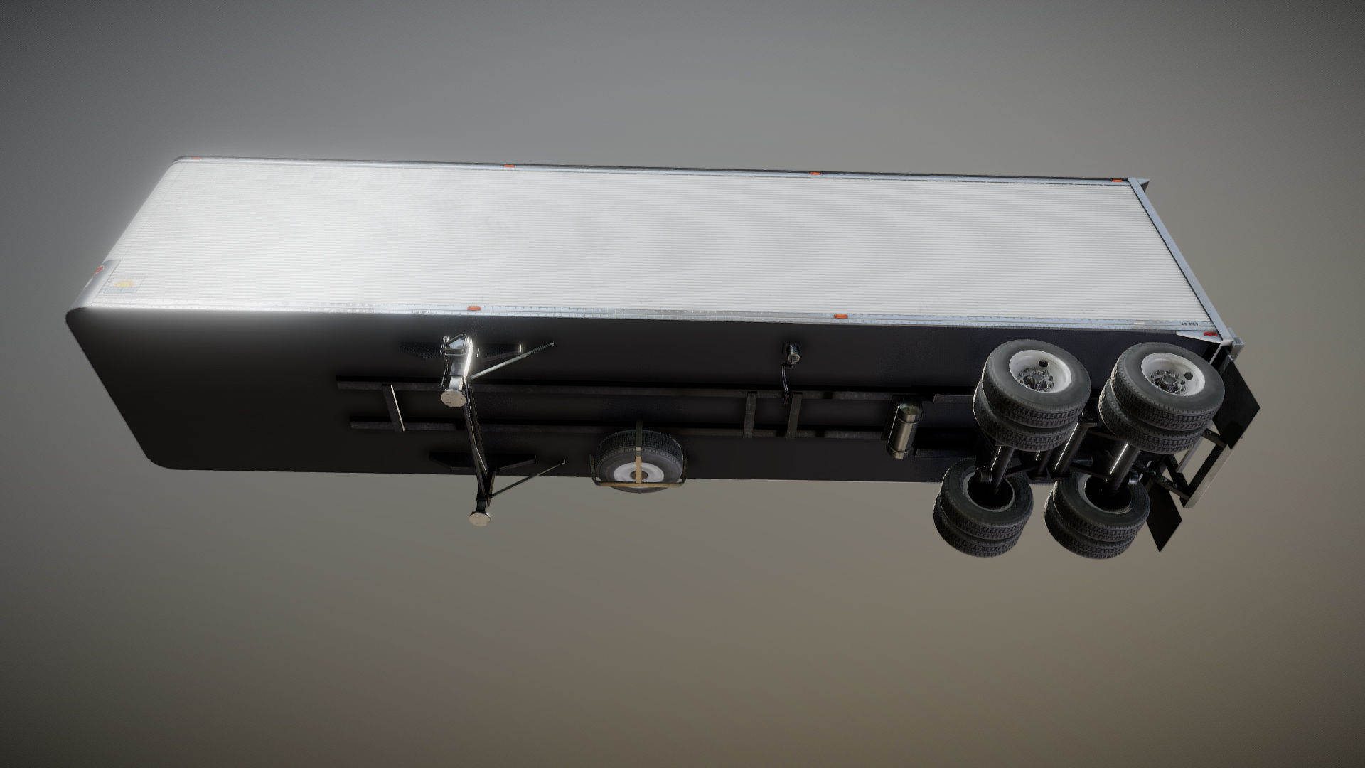 Dry van semi trailer Low-poly 3D model_17