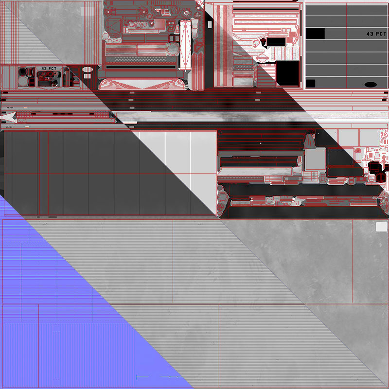 Dry van semi trailer Low-poly 3D model_41