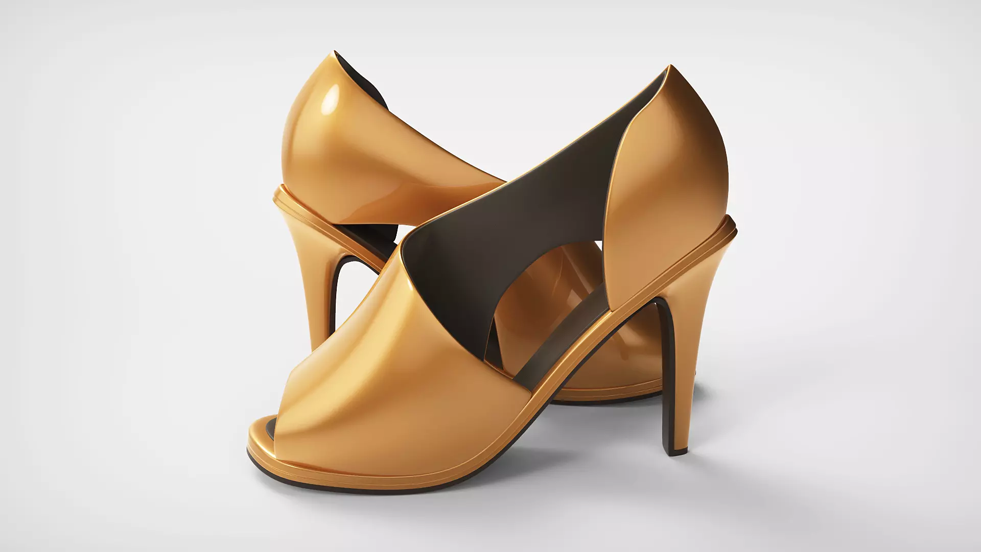 Beautiful Heels with cutout detail 3D model