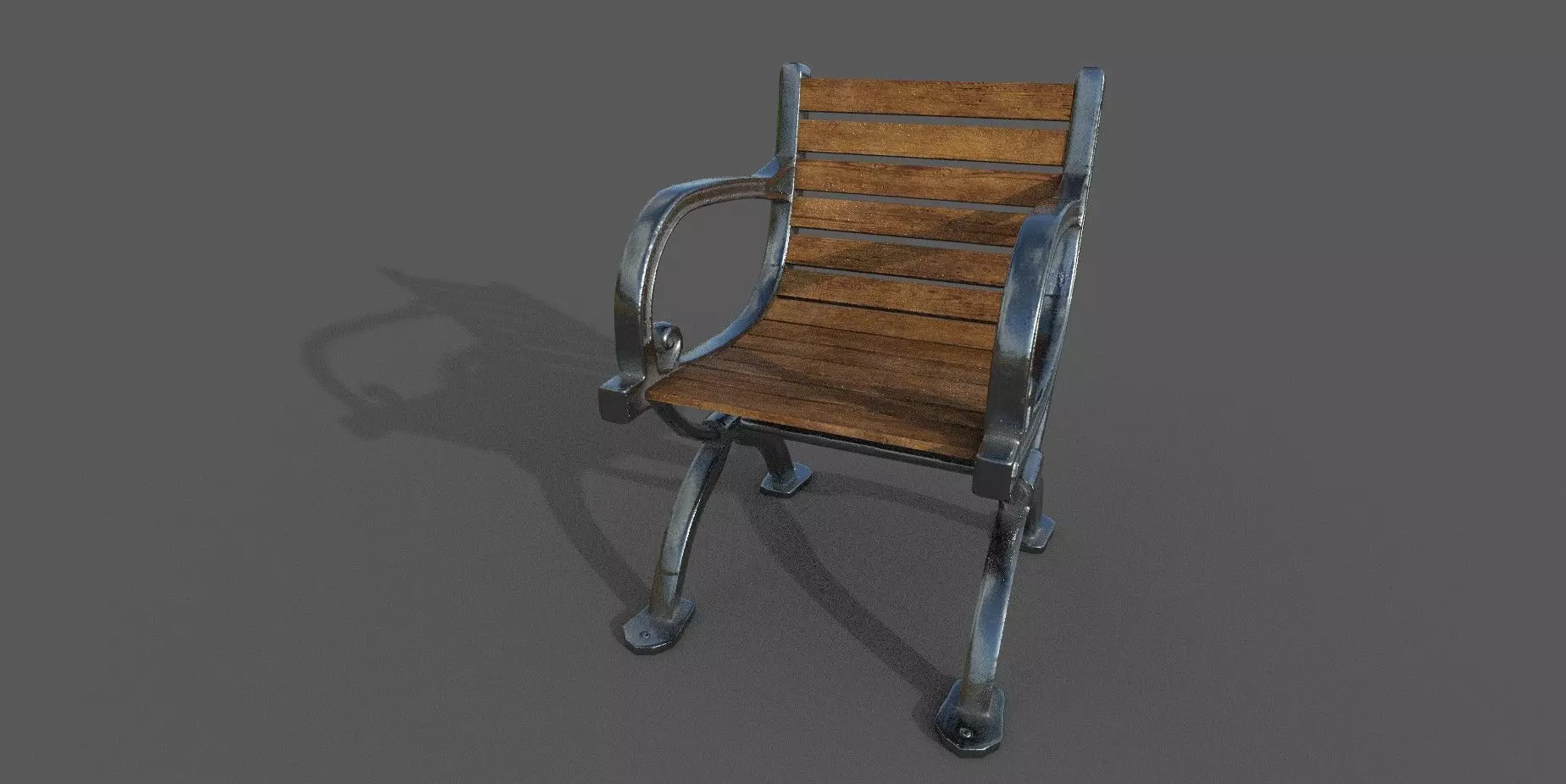 chair wooden Low-poly 3D model