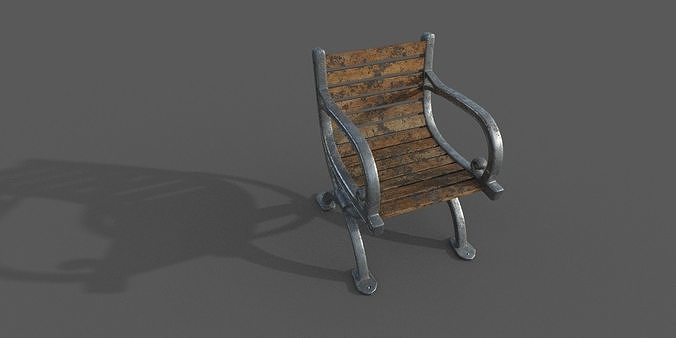 old chair Low-poly 3D model