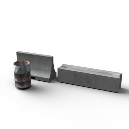 Urban Props low-poly pack Low-poly 3D model_3