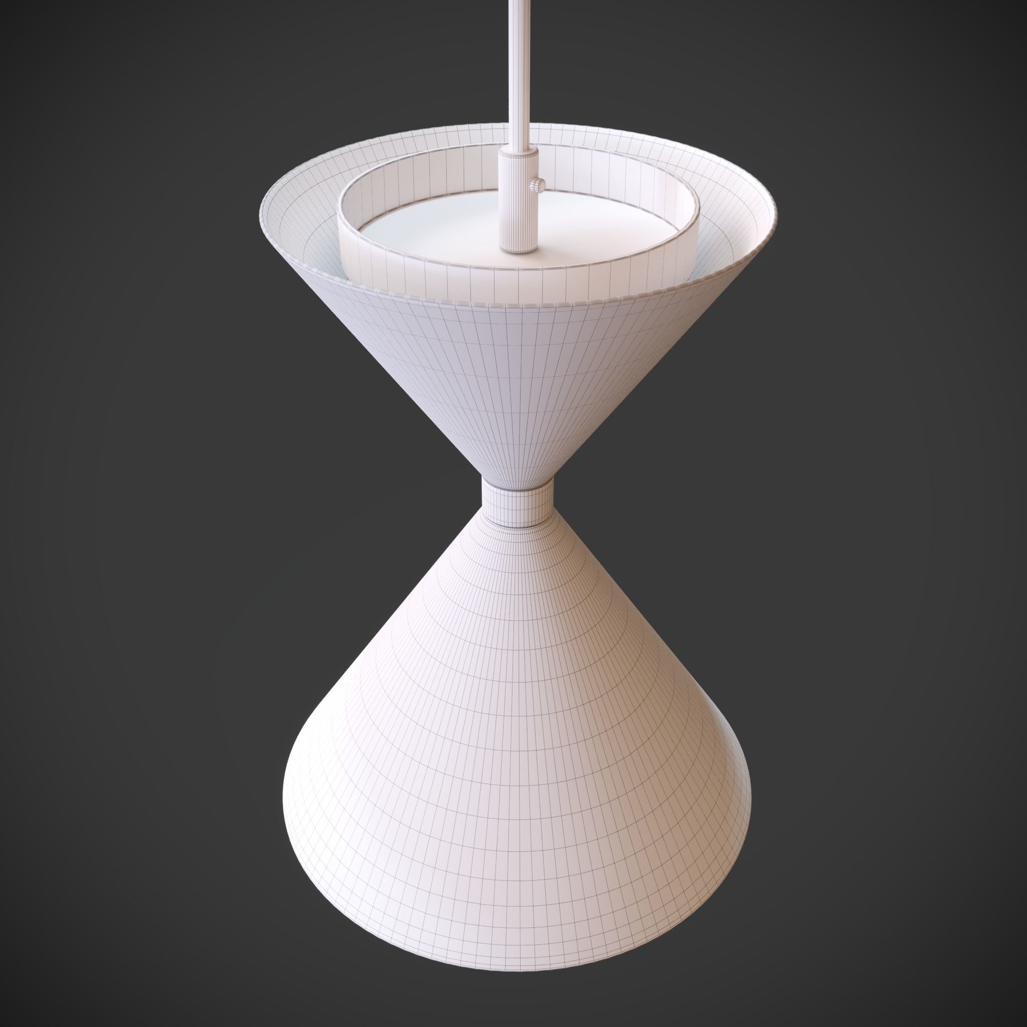 Kordan 3000K LED 1 Light Pendant Matte White and Black 3D model_11