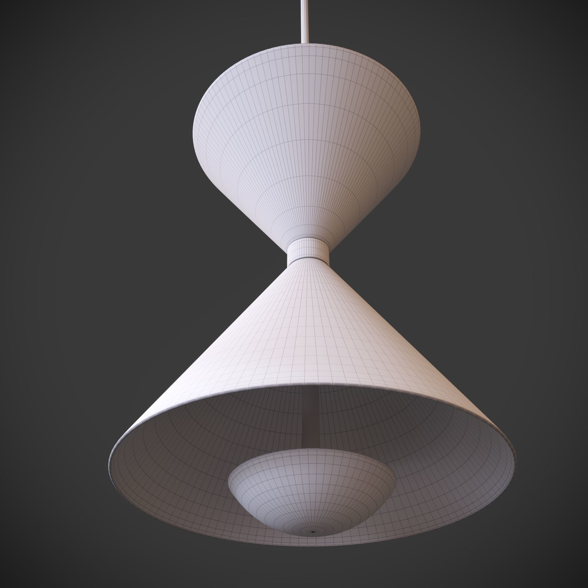Kordan 3000K LED 1 Light Pendant Matte White and Black 3D model_10