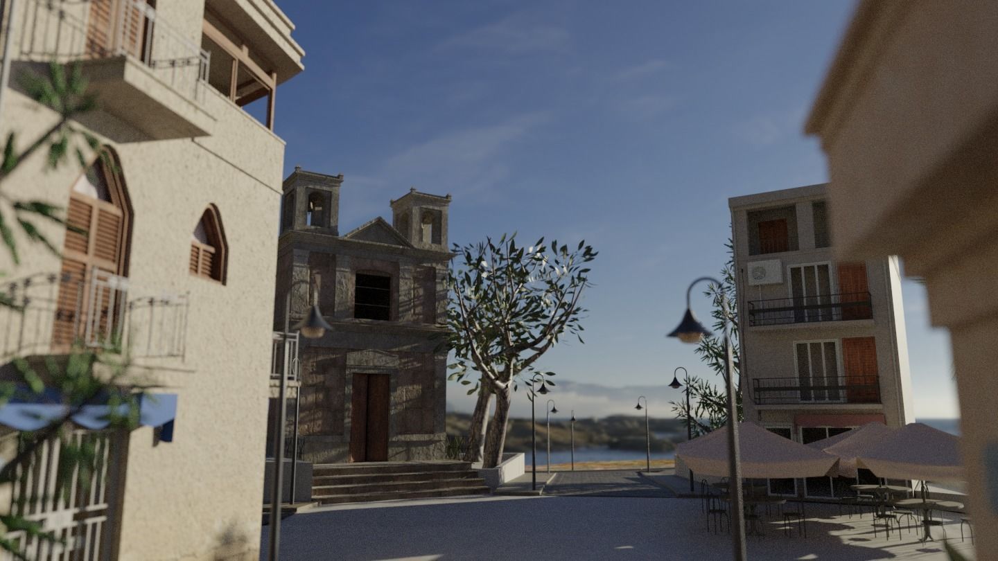 Small town in Sicily 3D model_13