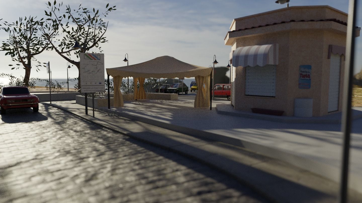 Small town in Sicily 3D model_4