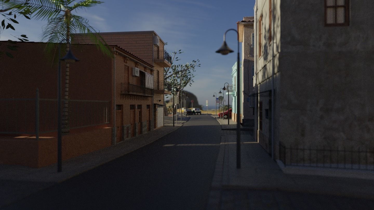 Small town in Sicily 3D model_5