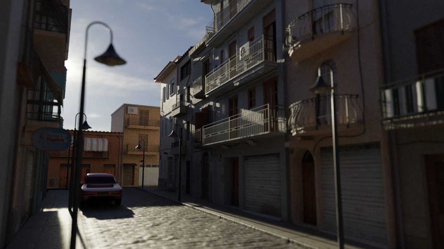 Small town in Sicily 3D model_2