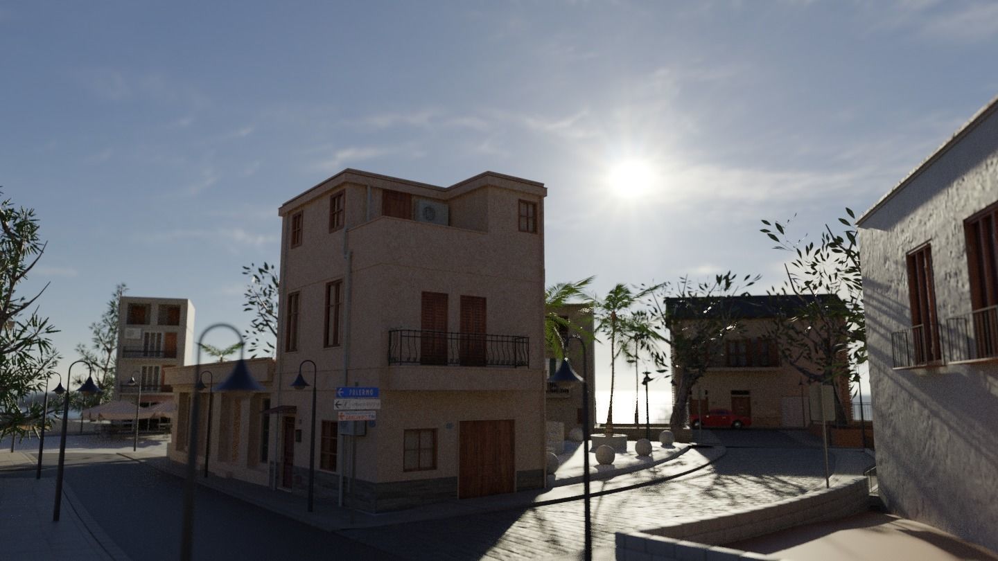Small town in Sicily 3D model_11