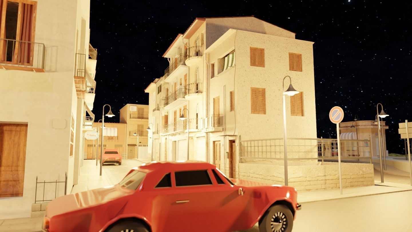 Small town in Sicily 3D model_7