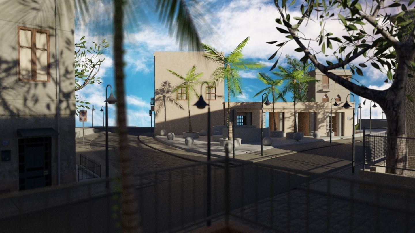 Small town in Sicily 3D model_16