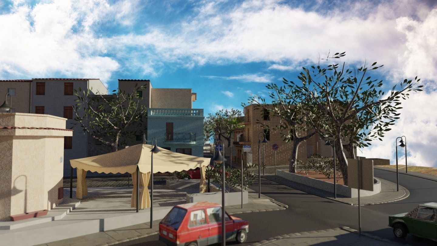 Small town in Sicily 3D model_19